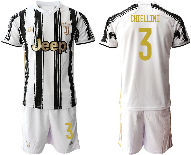 Men 2020-2021 club Juventus home #3 white Soccer Jerseys